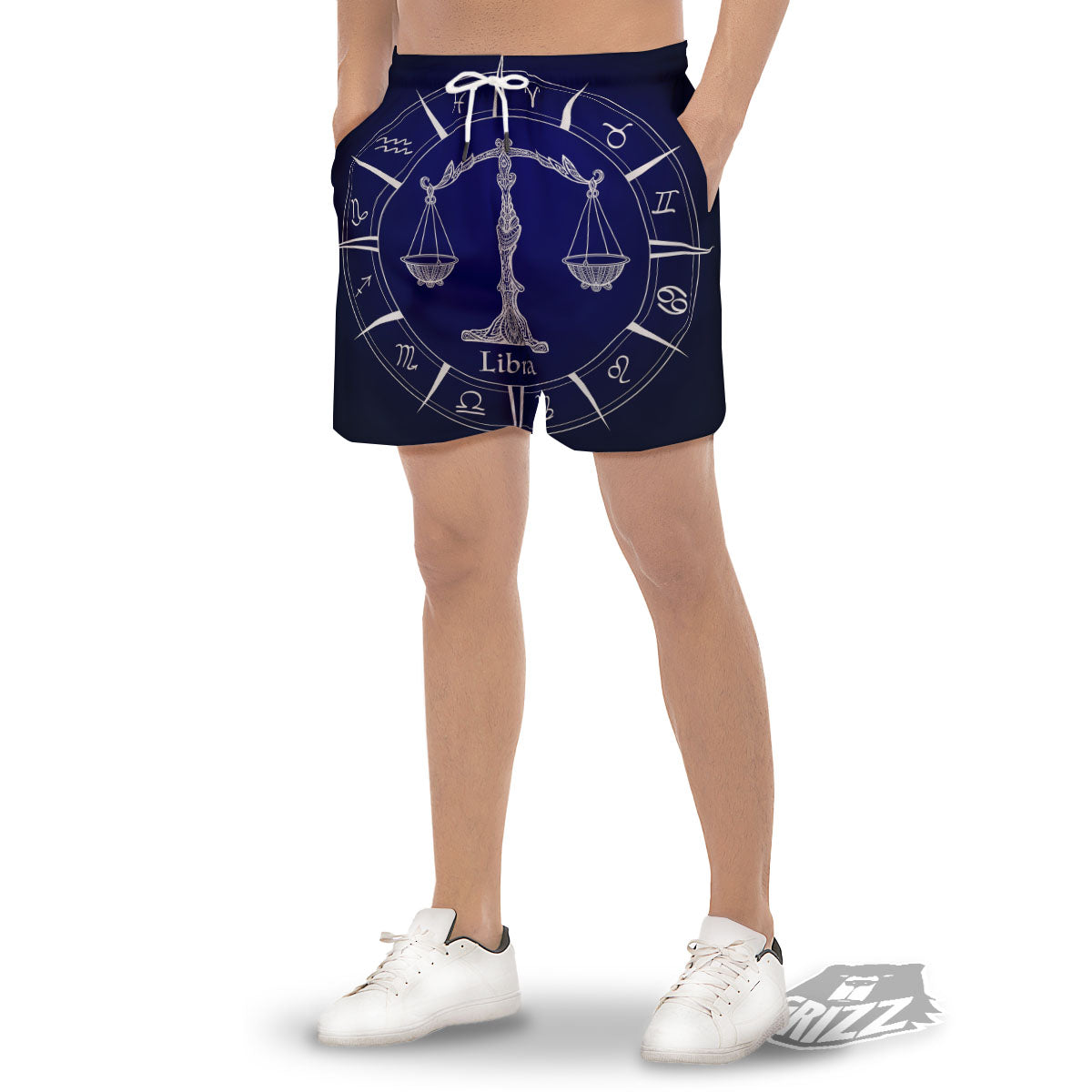 Astrological Libra Signs Libra Print Men's Gym Shorts-grizzshop