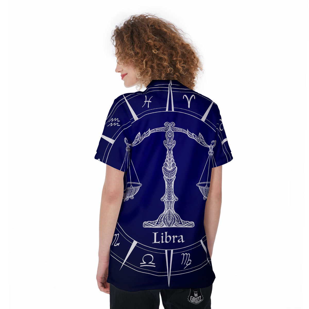 Astrological Libra Signs Libra Print Women's Golf Shirts-grizzshop