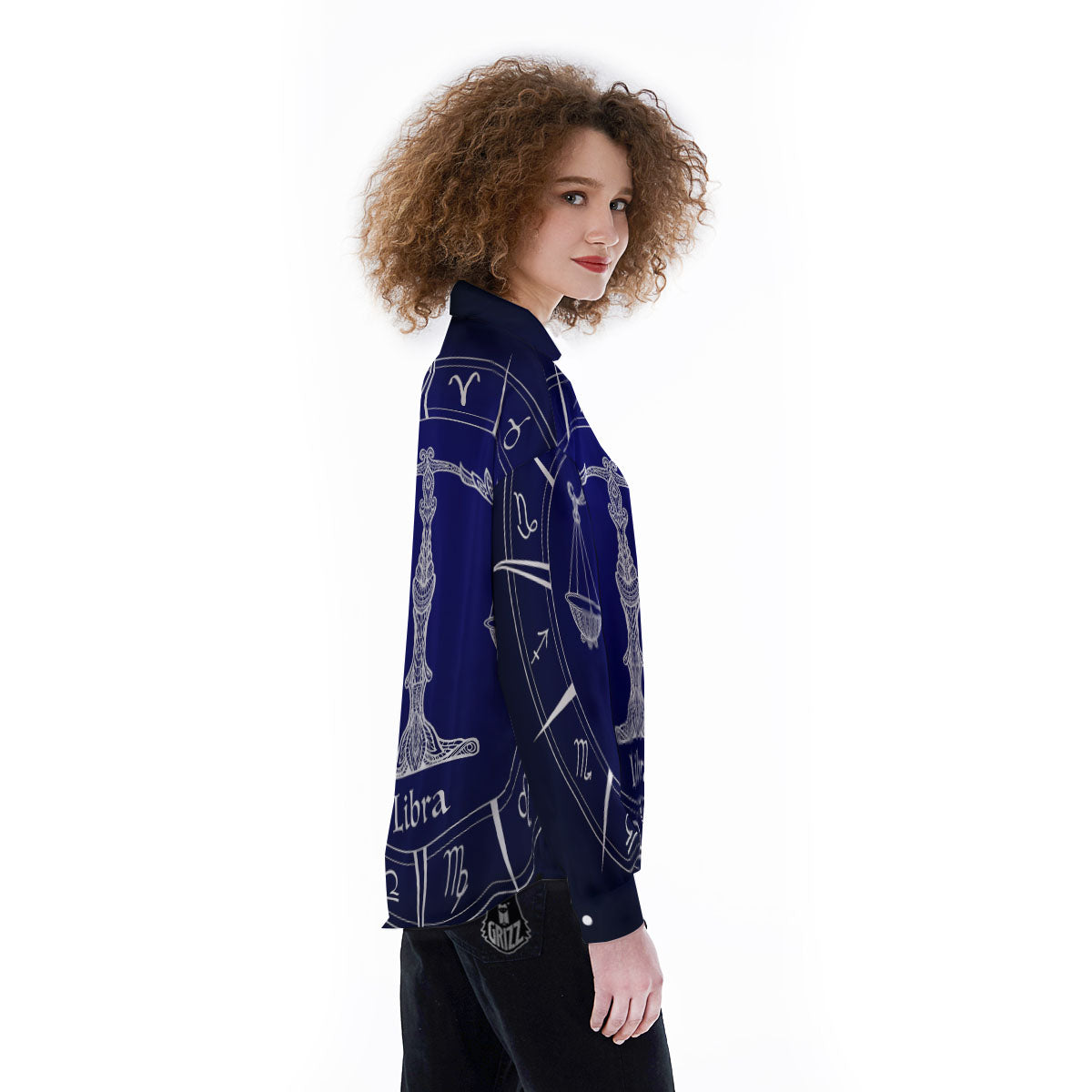 Astrological Libra Signs Libra Print Women's Long Sleeve Shirts-grizzshop