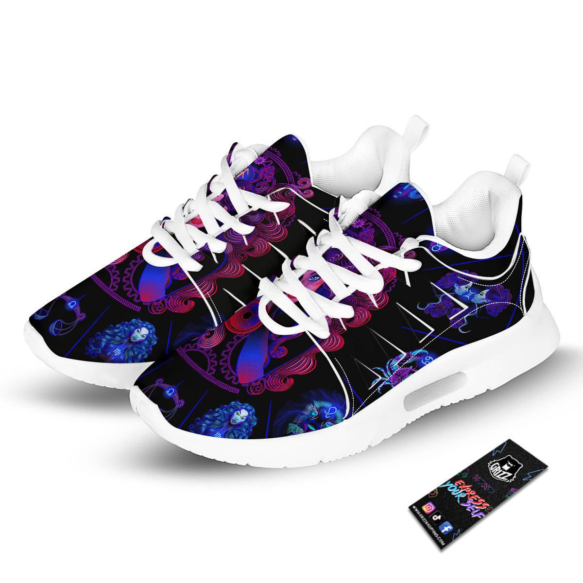 Astrological Signs And Sagittarius Print Tennis Shoes-grizzshop