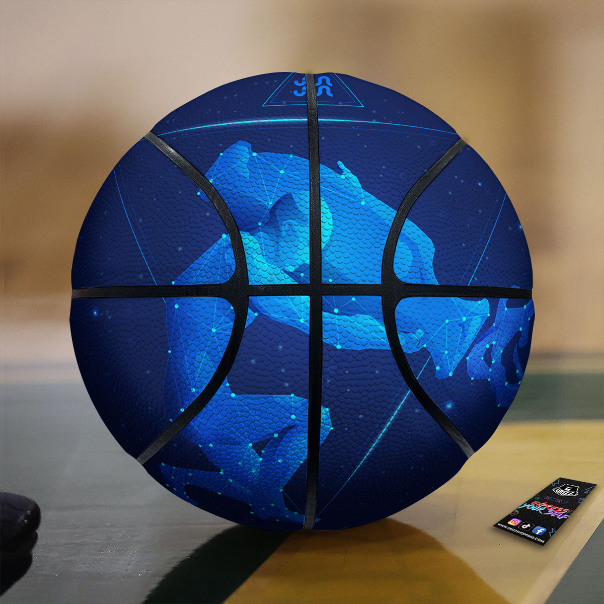 Astrological And Aquarius Signs Print Basketball
