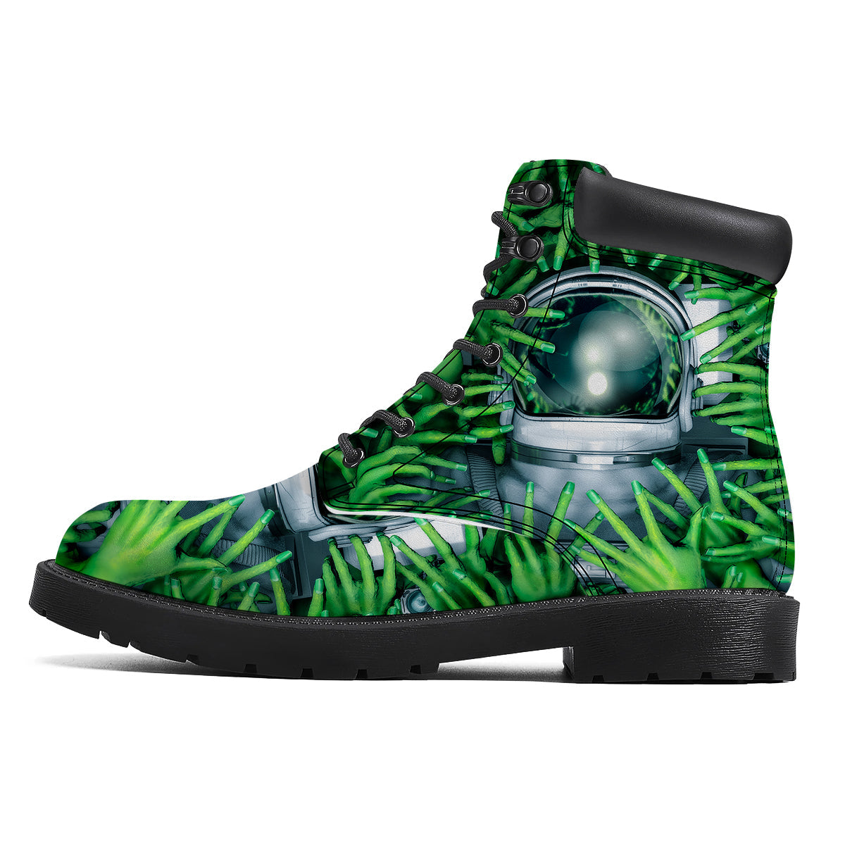 Astronaut And Alien Sci Fi Print Boots-grizzshop
