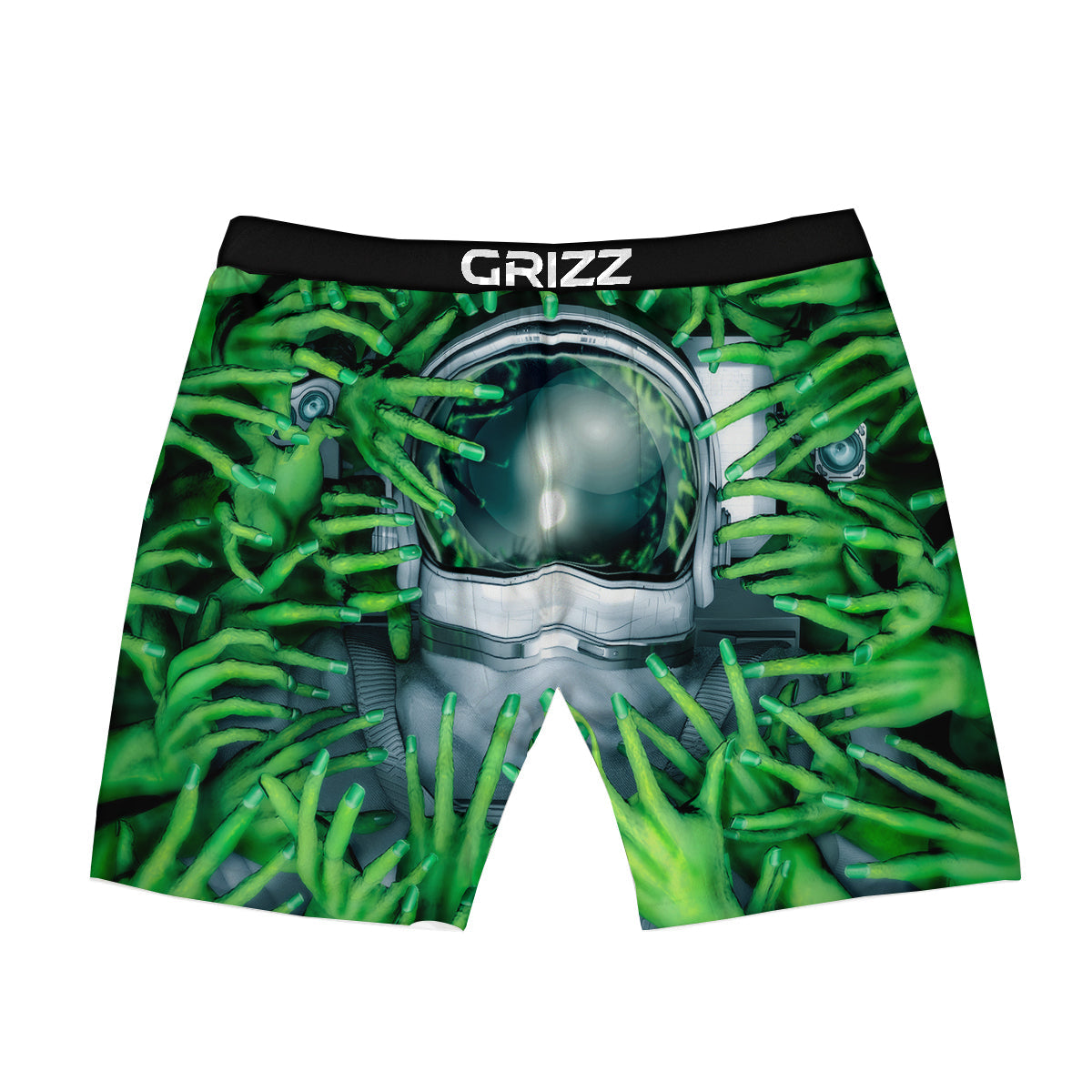 Astronaut And Alien Sci Fi Print Boxer Briefs-grizzshop