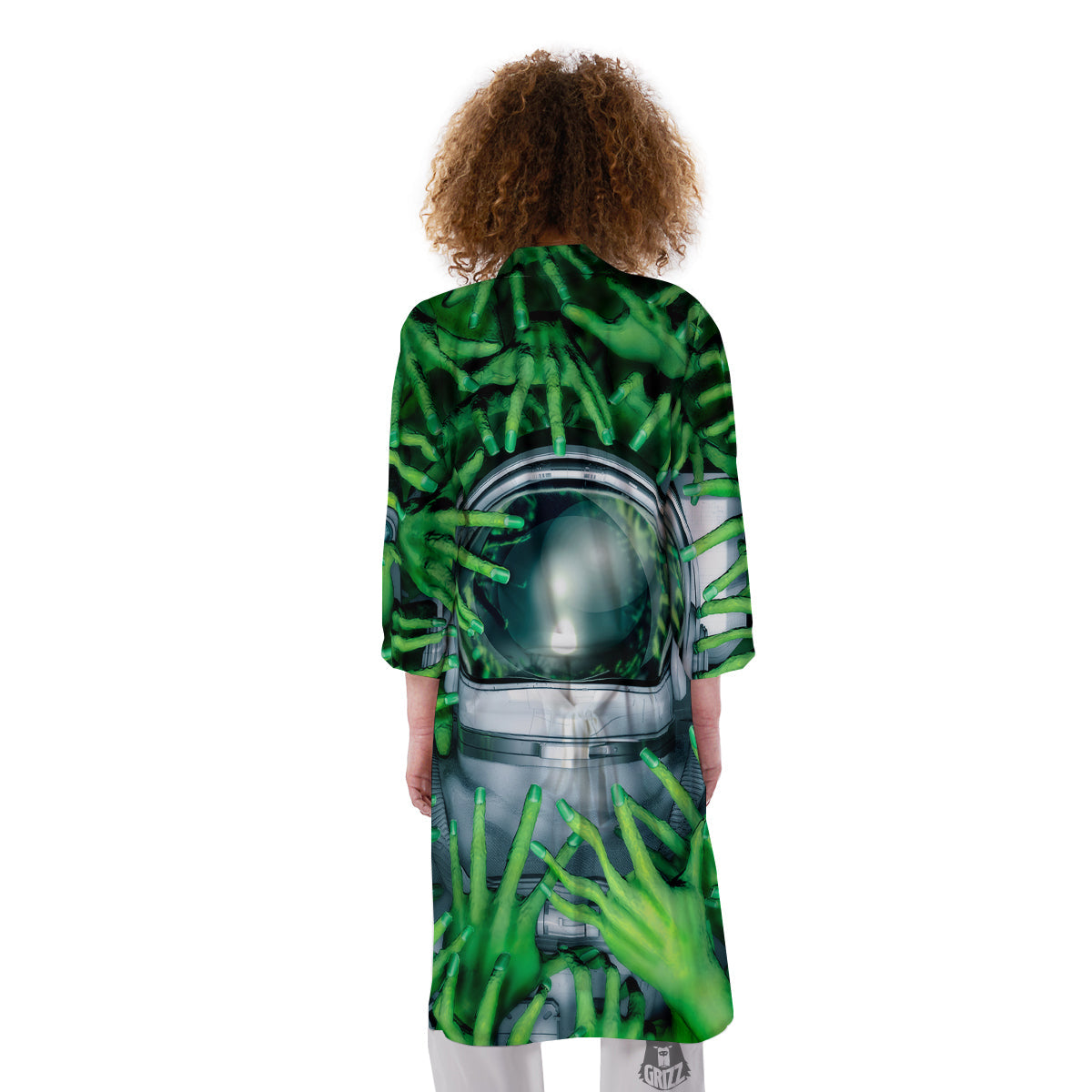 Astronaut And Alien Sci Fi Print Kimono-grizzshop