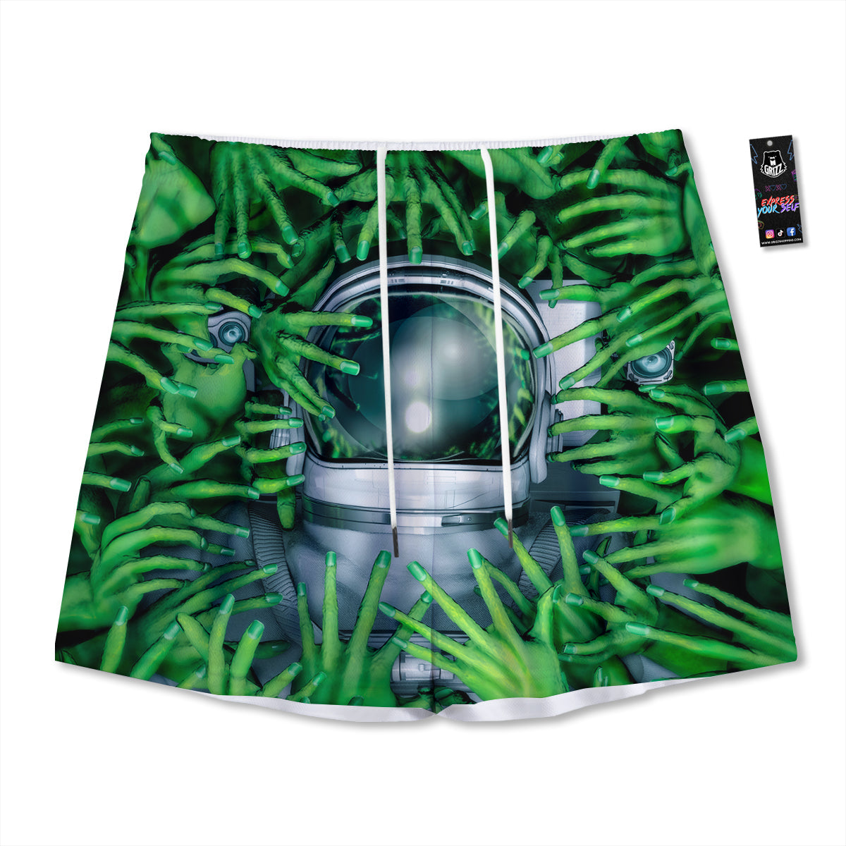 Bull Terrier Doodle Print Pattern Mesh Shorts