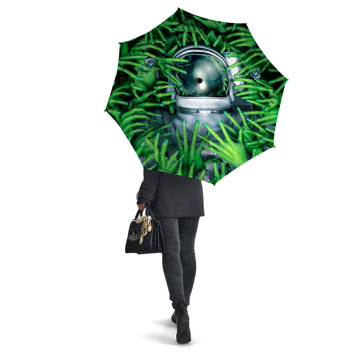 Astronaut And Alien Sci Fi Print Umbrella-grizzshop