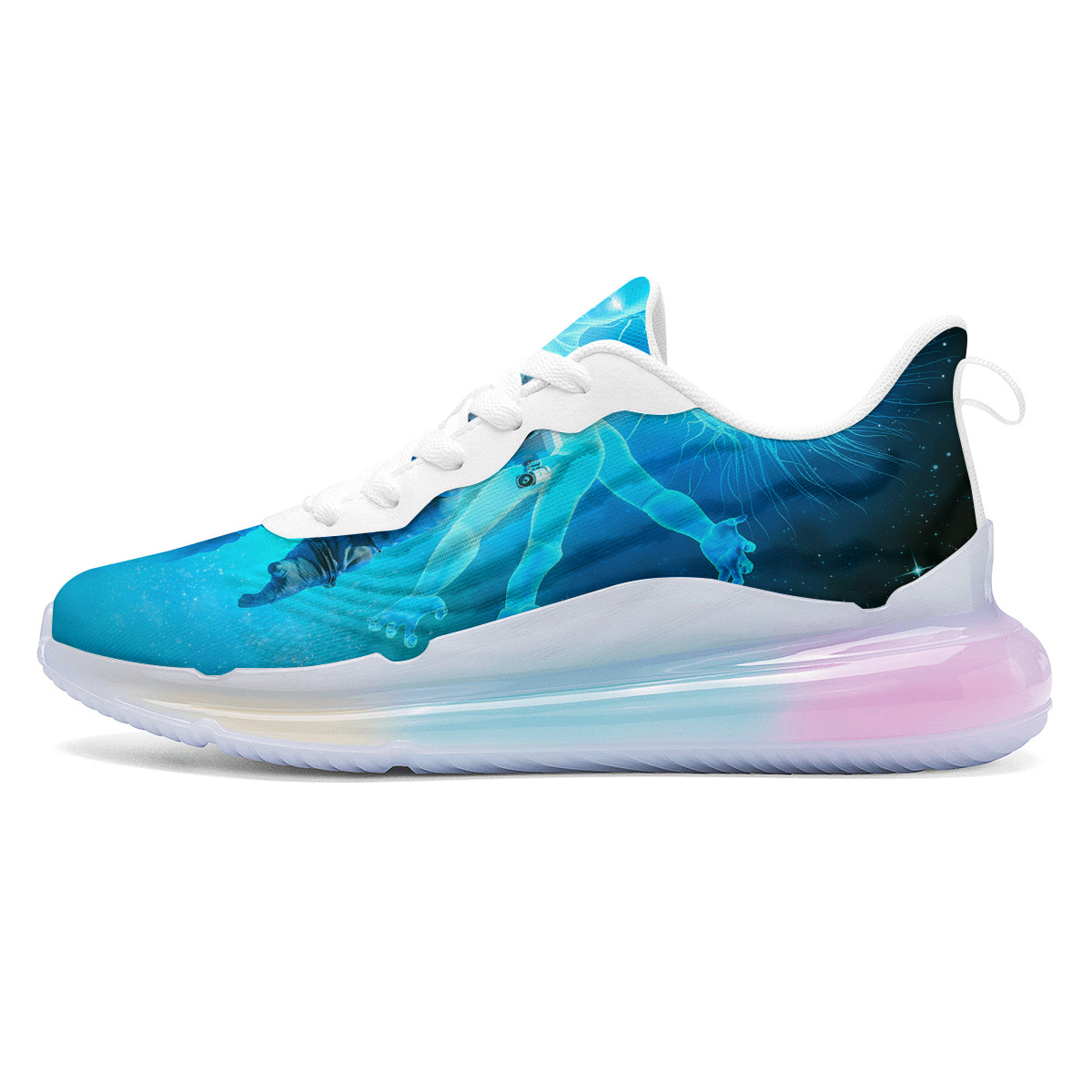 Astronaut And Female Alien Print Running Sneakers-grizzshop