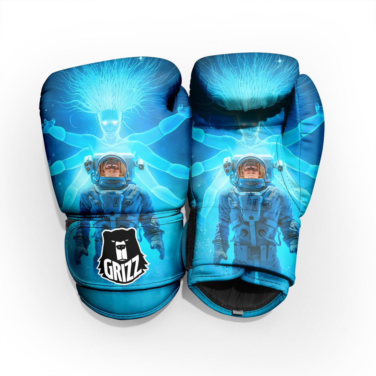 Astronaut And Female Alien Print Pro Boxing Glove