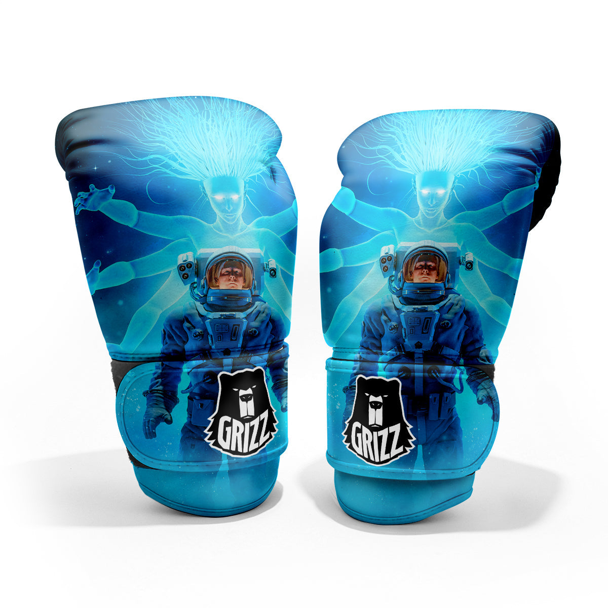 Astronaut And Female Alien Print Pro Boxing Glove