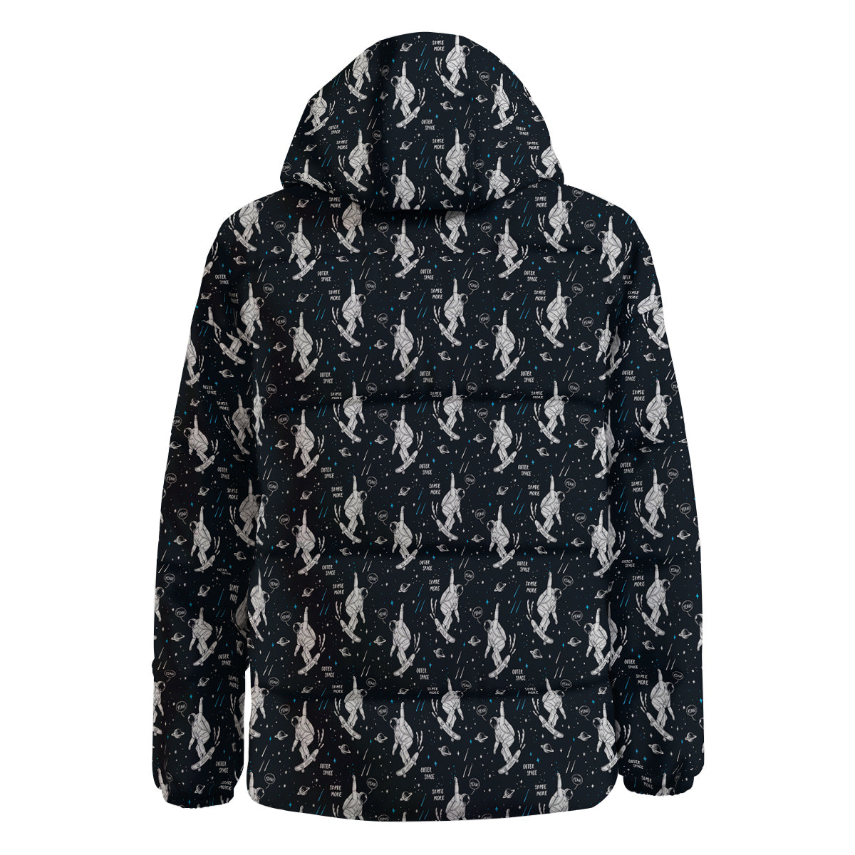 Astronaut Cute Print Pattern Down Jacket-grizzshop