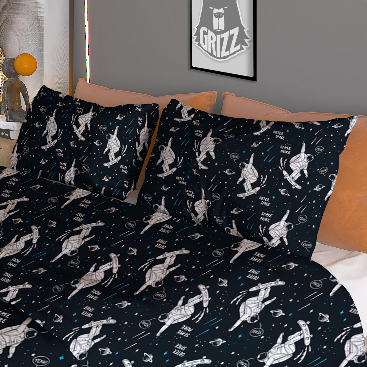 Argyle Diamond Shapes Black And White Print Pattern Duvet Cover Bedding Set