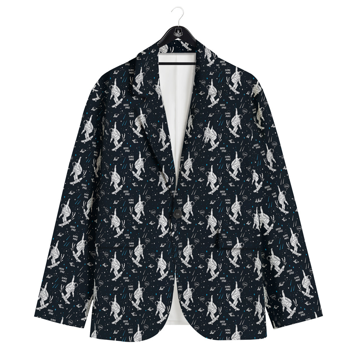 Astronaut Cute Print Pattern Men's Sport Coat-grizzshop