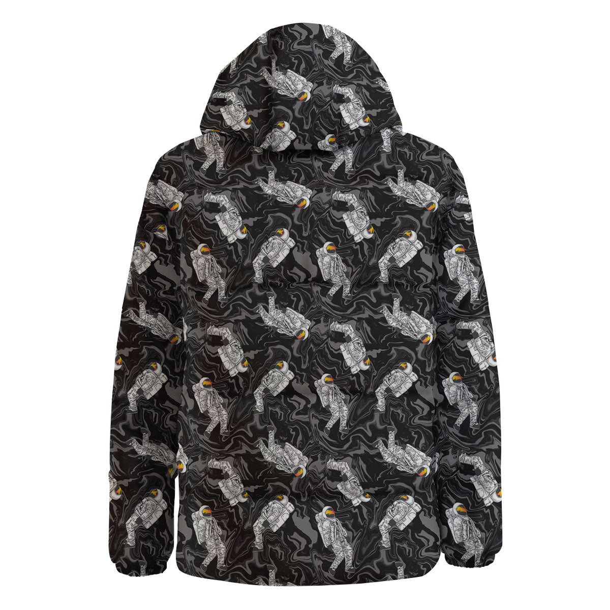 Astronaut Floating In Space Print Down Jacket-grizzshop