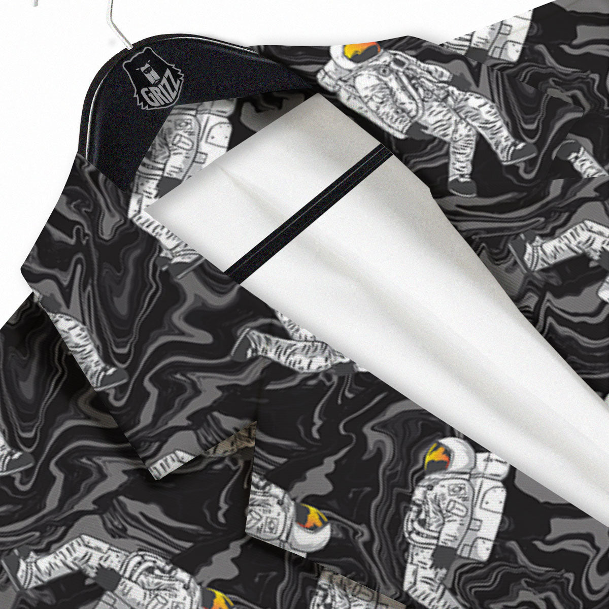 Astronaut Floating In Space Print Men's Sport Coat-grizzshop