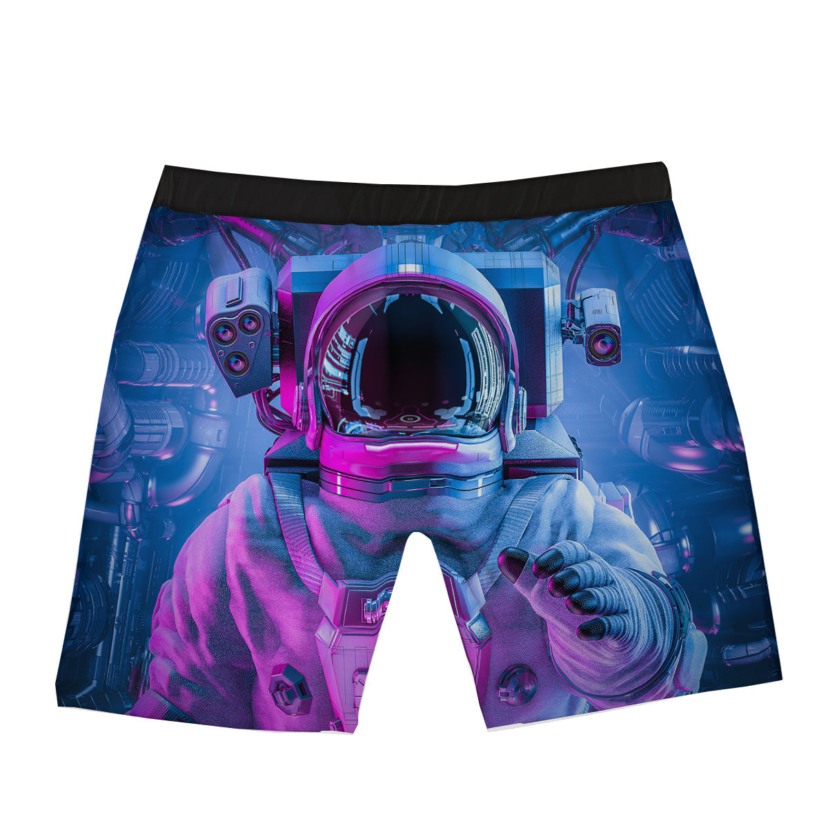 Astronaut Futuristic Print Boxer Briefs-grizzshop