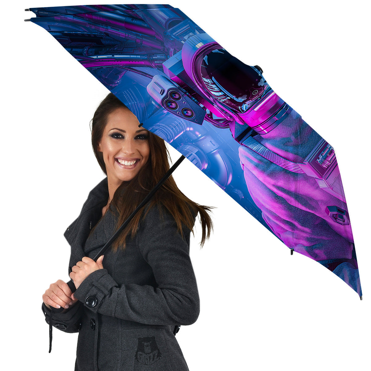 Astronaut Futuristic Print Umbrella-grizzshop