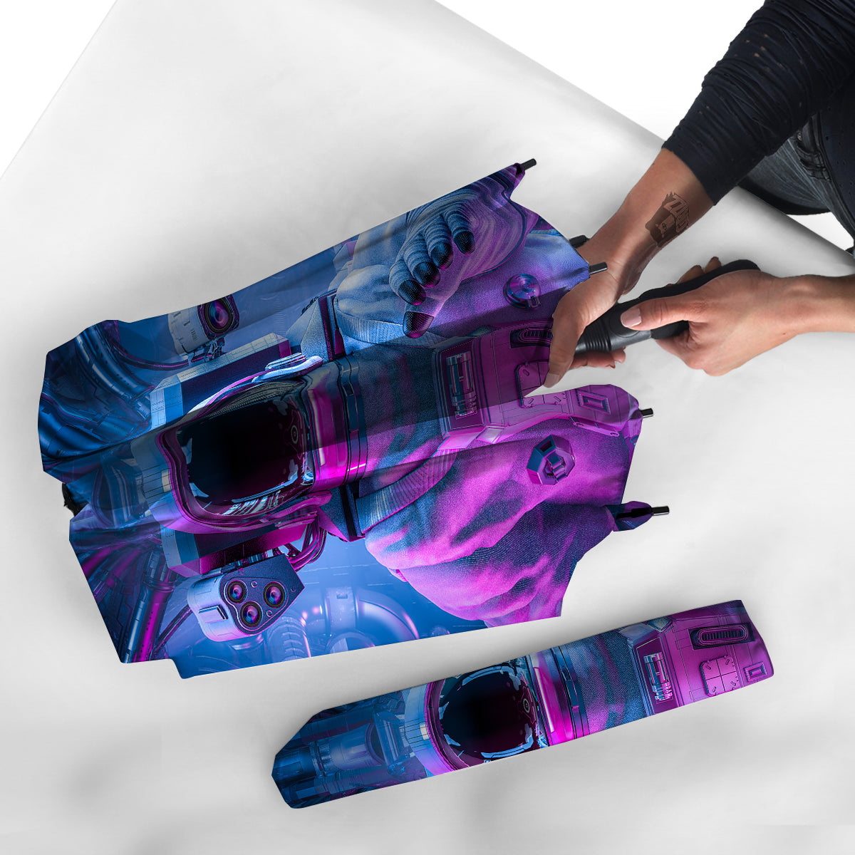 Astronaut Futuristic Print Umbrella-grizzshop