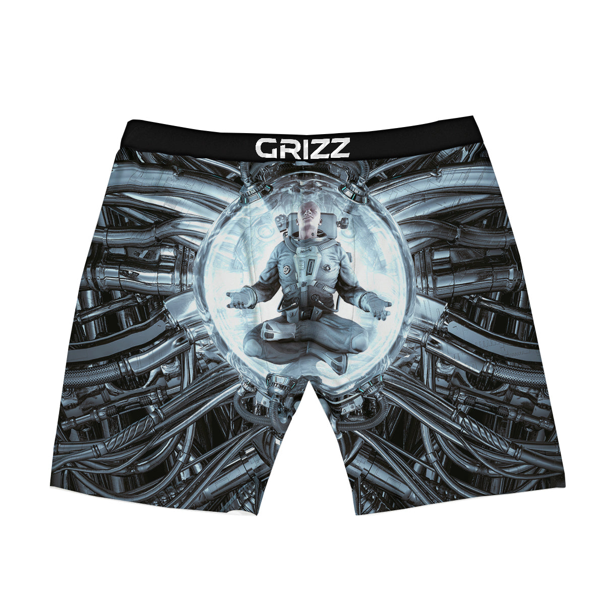 Astronaut In Machine Print Boxer Briefs-grizzshop