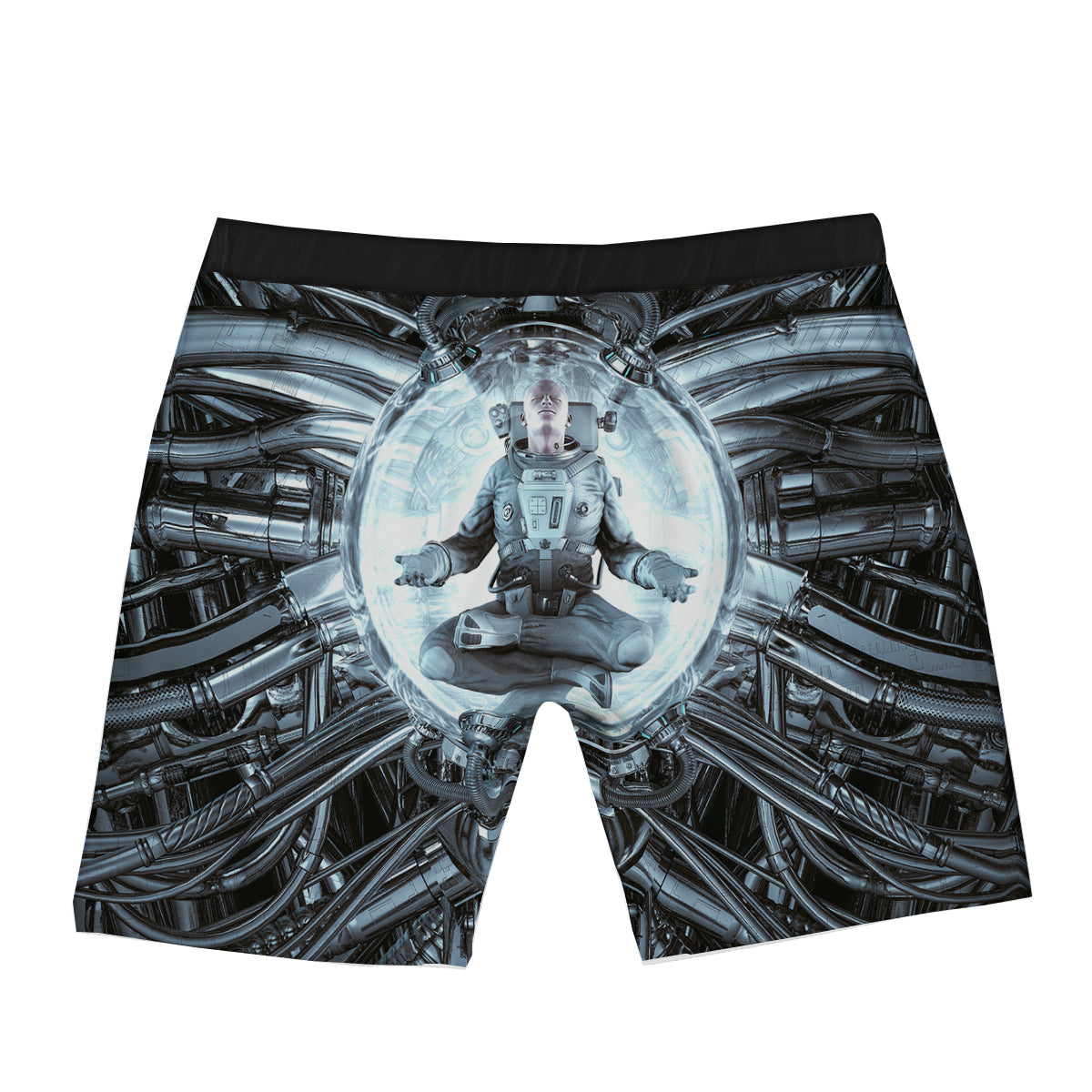 Astronaut In Machine Print Boxer Briefs-grizzshop