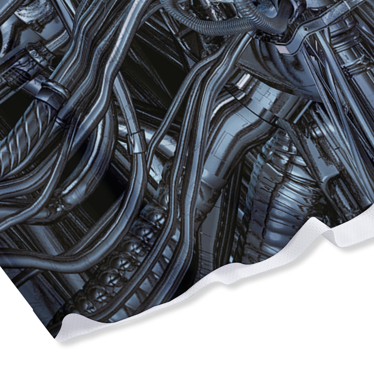 Burning Fire Flame Print Mesh Shorts