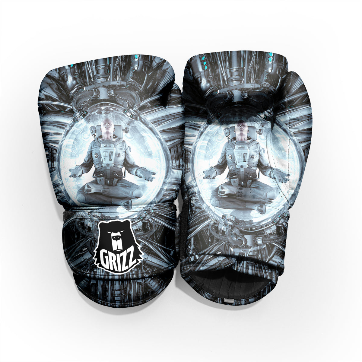 Astronaut In Machine Print Pro Boxing Glove
