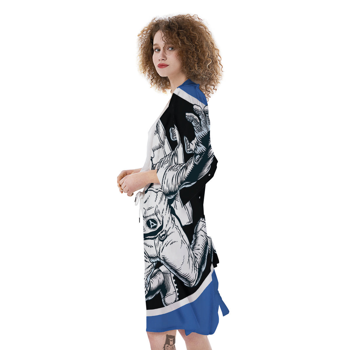 Astronaut In The Space Print Kimono-grizzshop