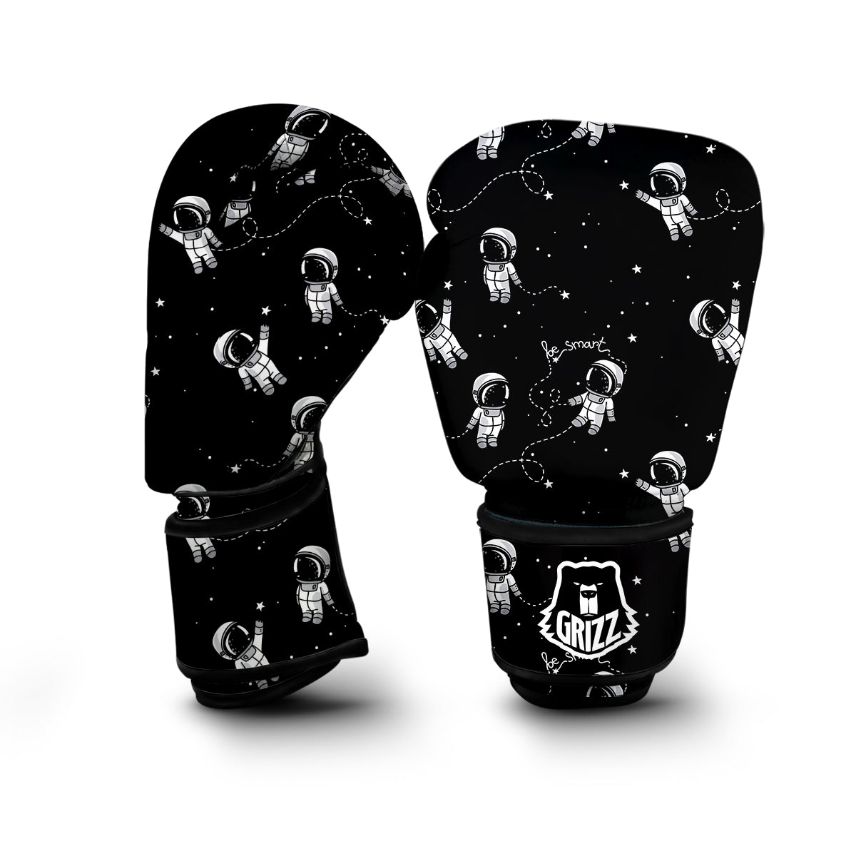Astronaut Pattern Print Boxing Gloves-grizzshop