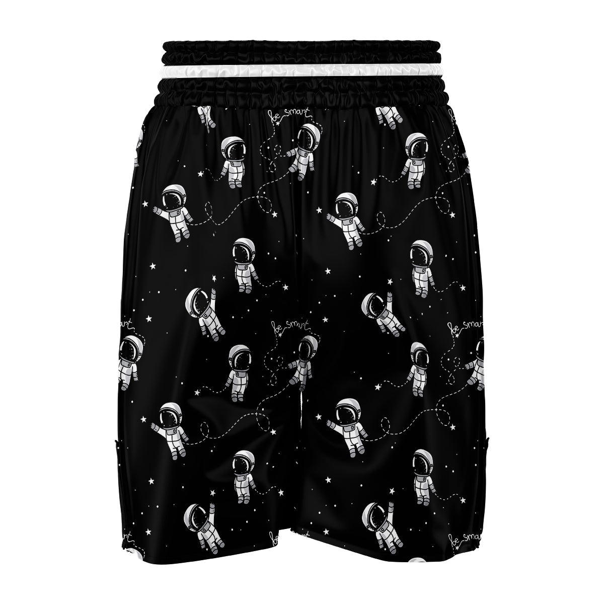 Astronaut Pattern Print Boxing Shorts-grizzshop