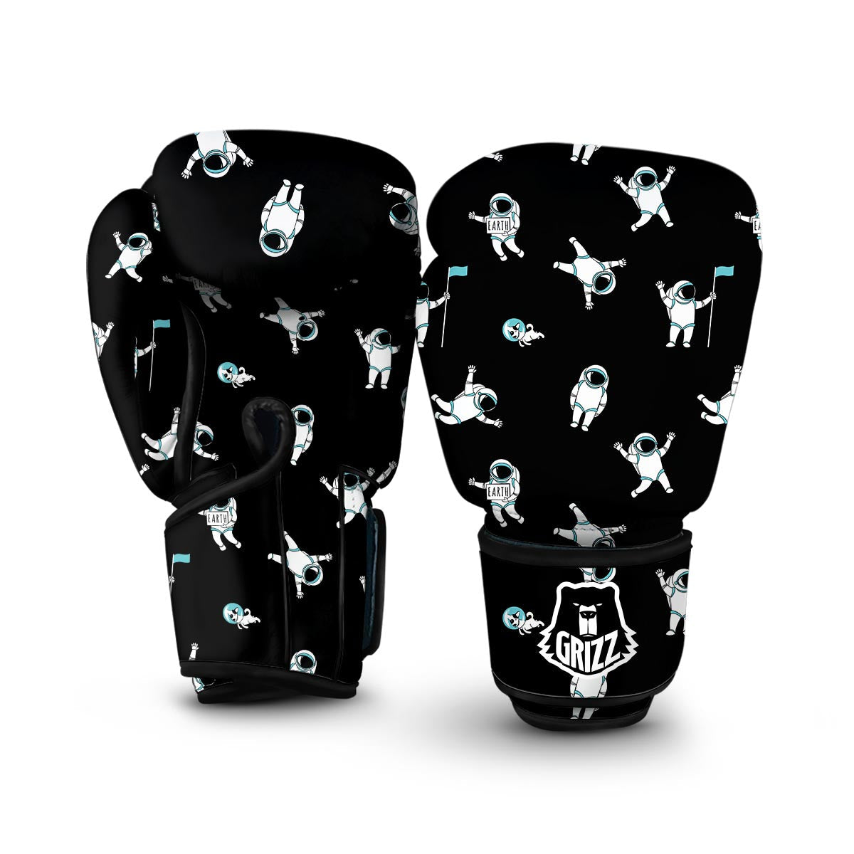 Astronaut Print Pattern Boxing Gloves-grizzshop