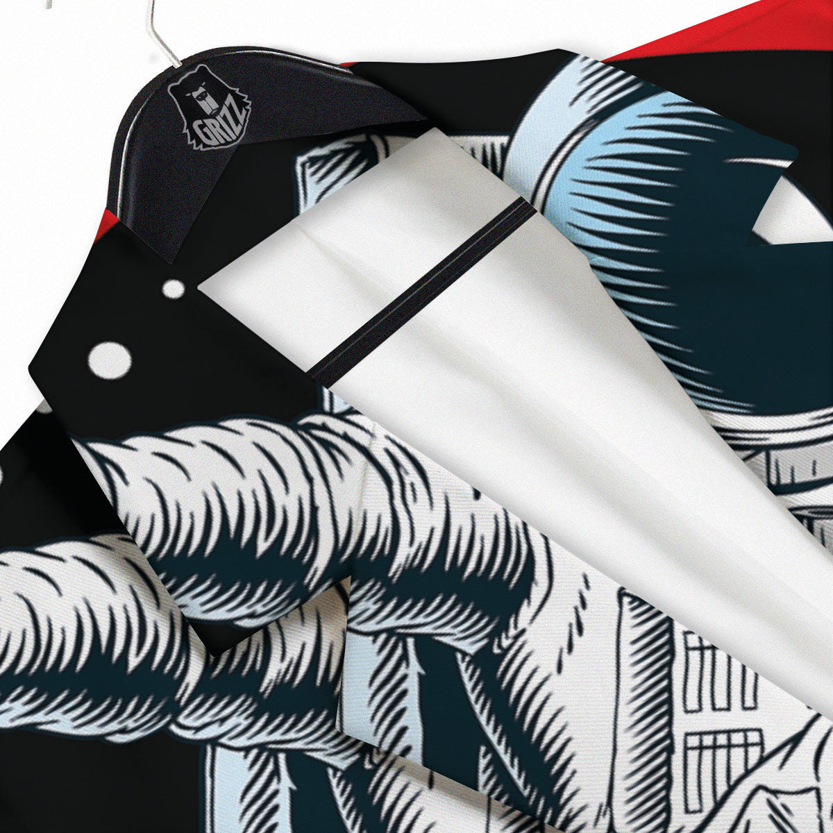 Astronaut Skateboard Print Men's Sport Coat-grizzshop