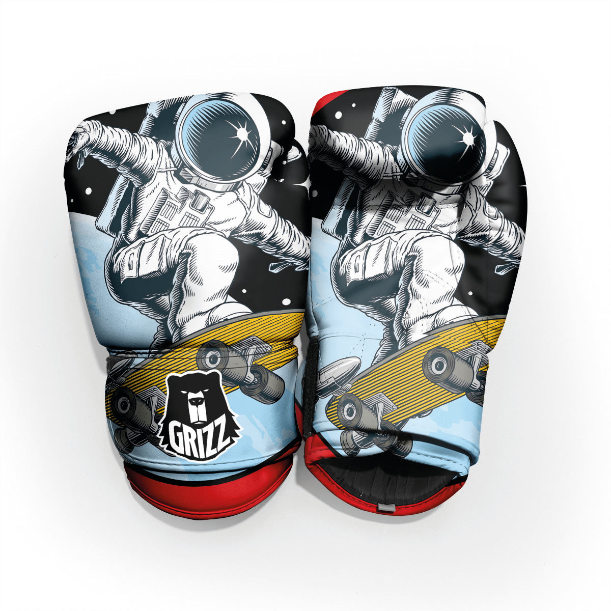 Astronaut Skateboard Print Pro Boxing Glove