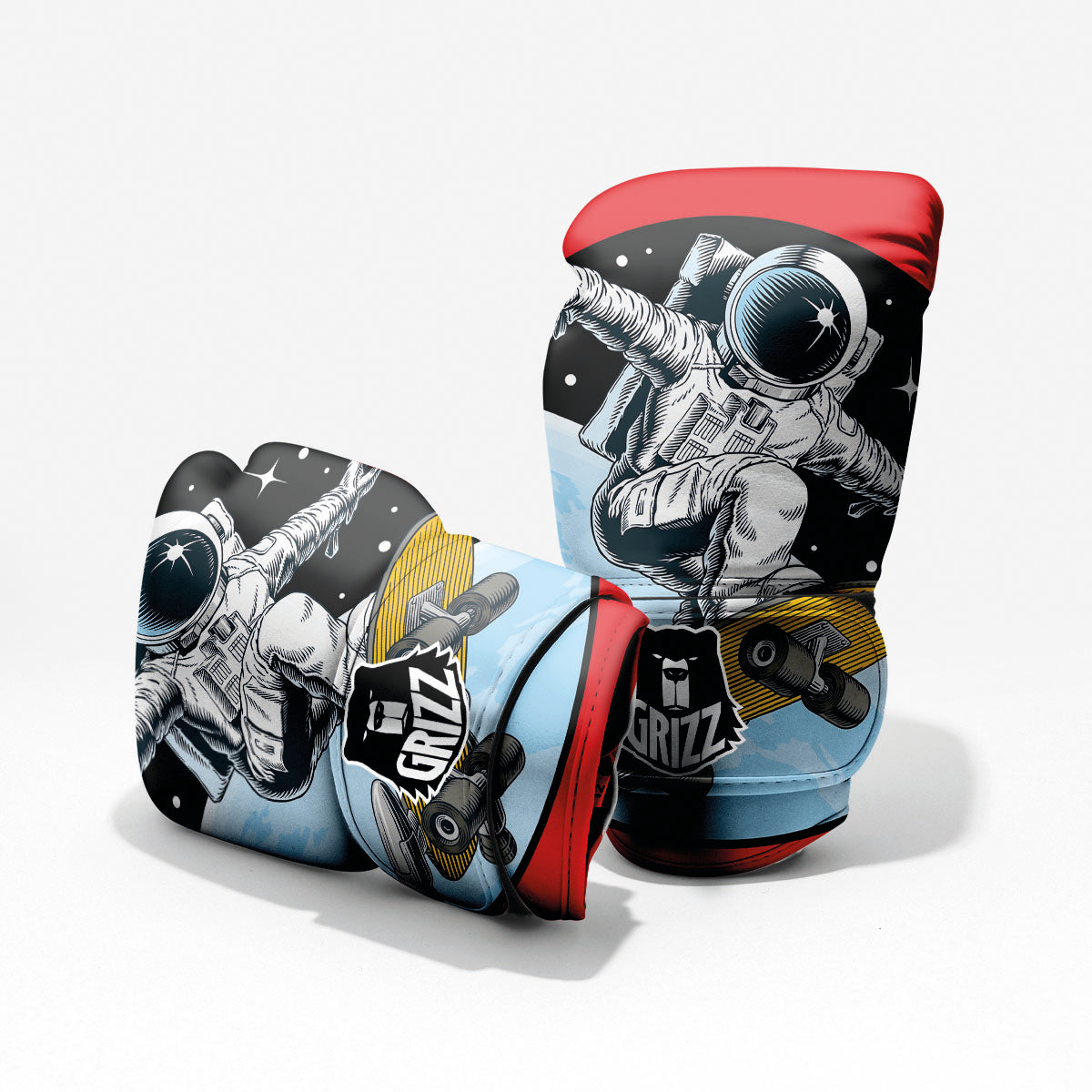 Astronaut Skateboard Print Pro Boxing Glove