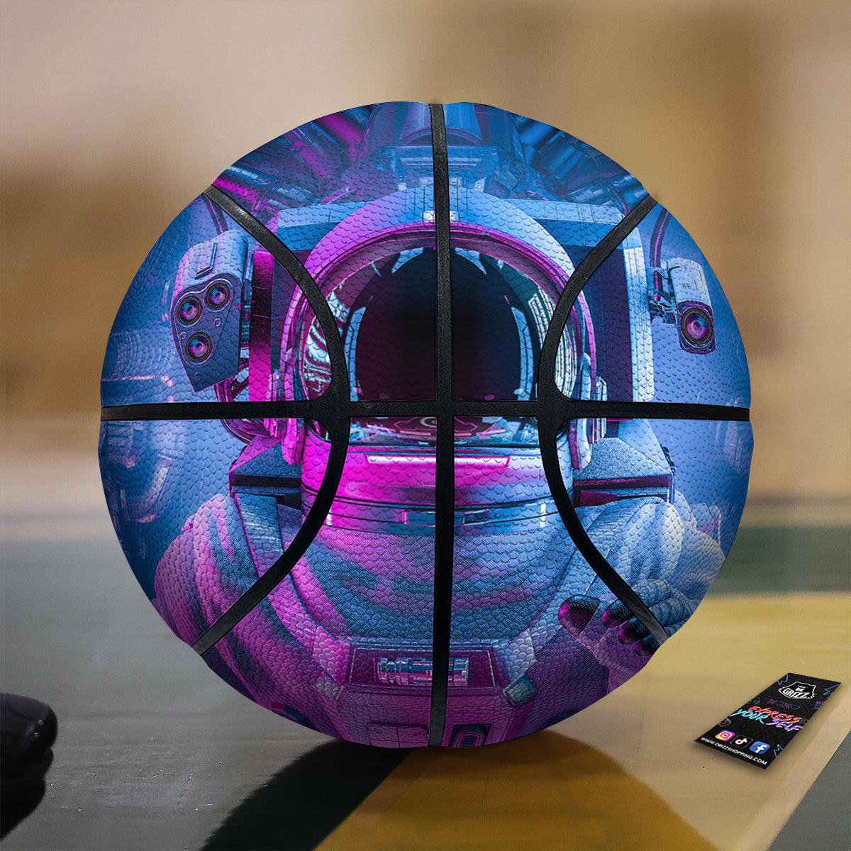 Astronaut Futuristic Print Basketball