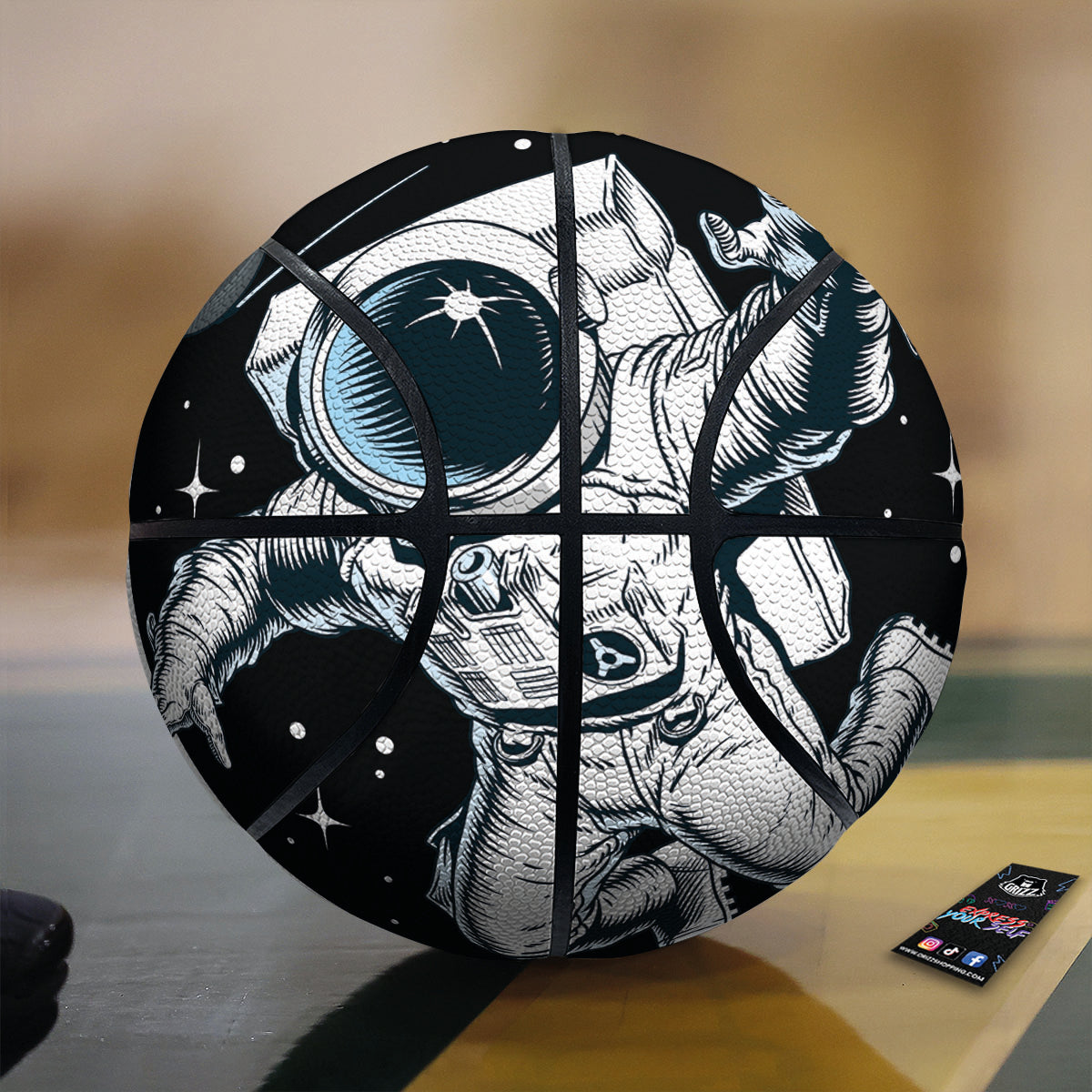 Astronaut In The Space Print Basketball