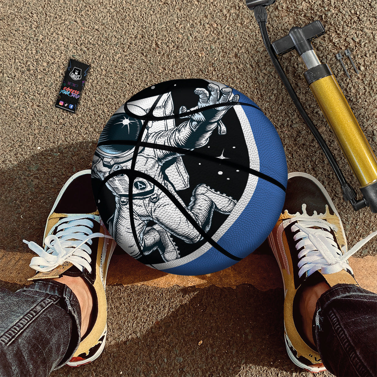 Astronaut In The Space Print Basketball