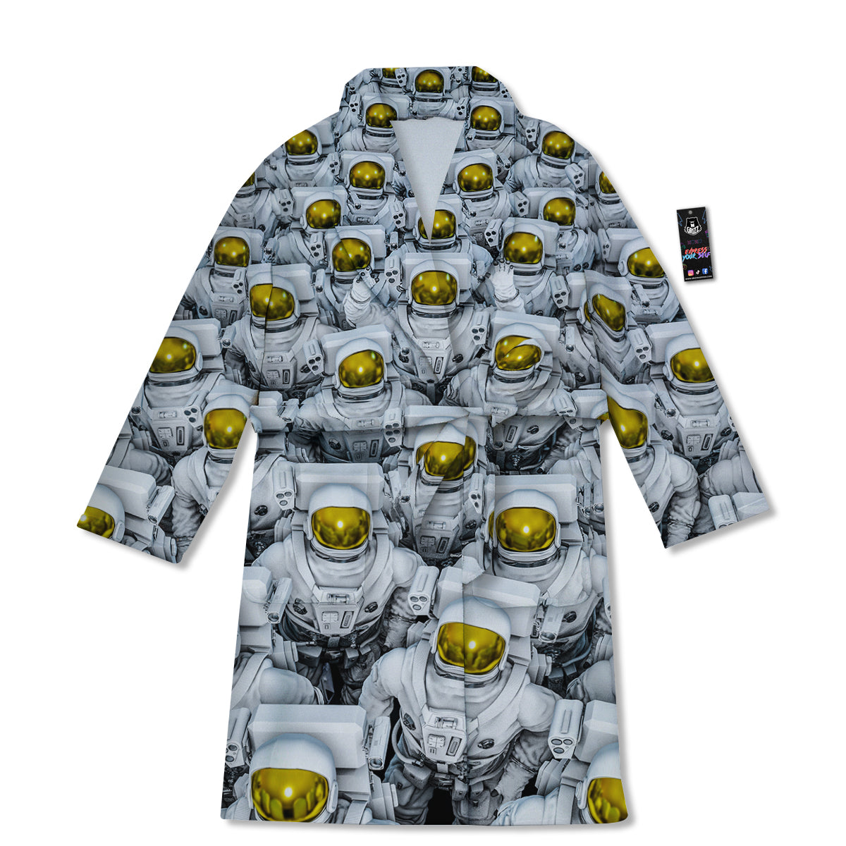 Astronauts Group Print Bathrobe-grizzshop