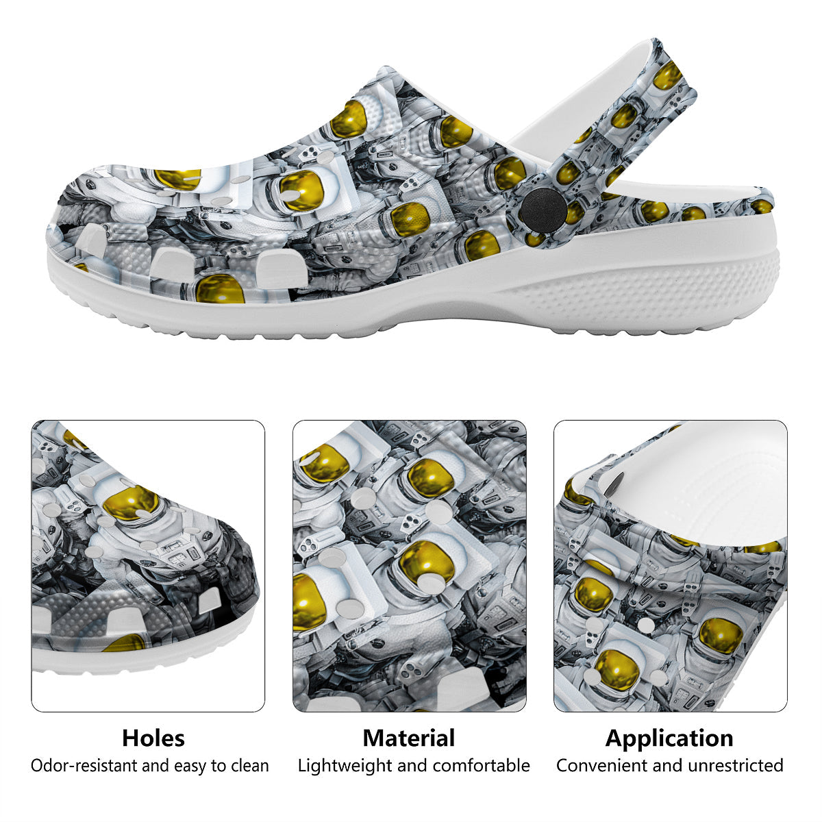 Astronauts Group Print Clog-grizzshop