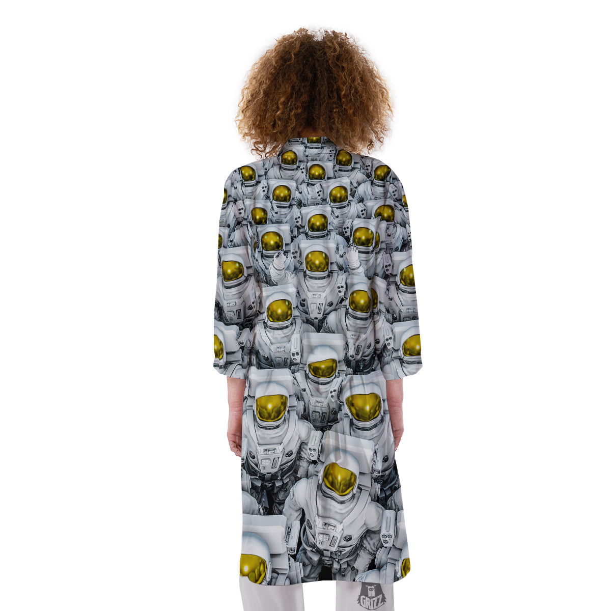 Astronauts Group Print Kimono-grizzshop