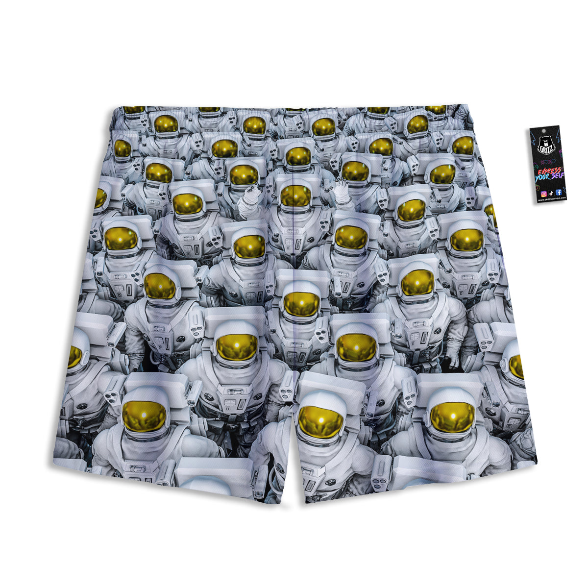 Butterfly And Girly Heart Print Pattern Mesh Shorts