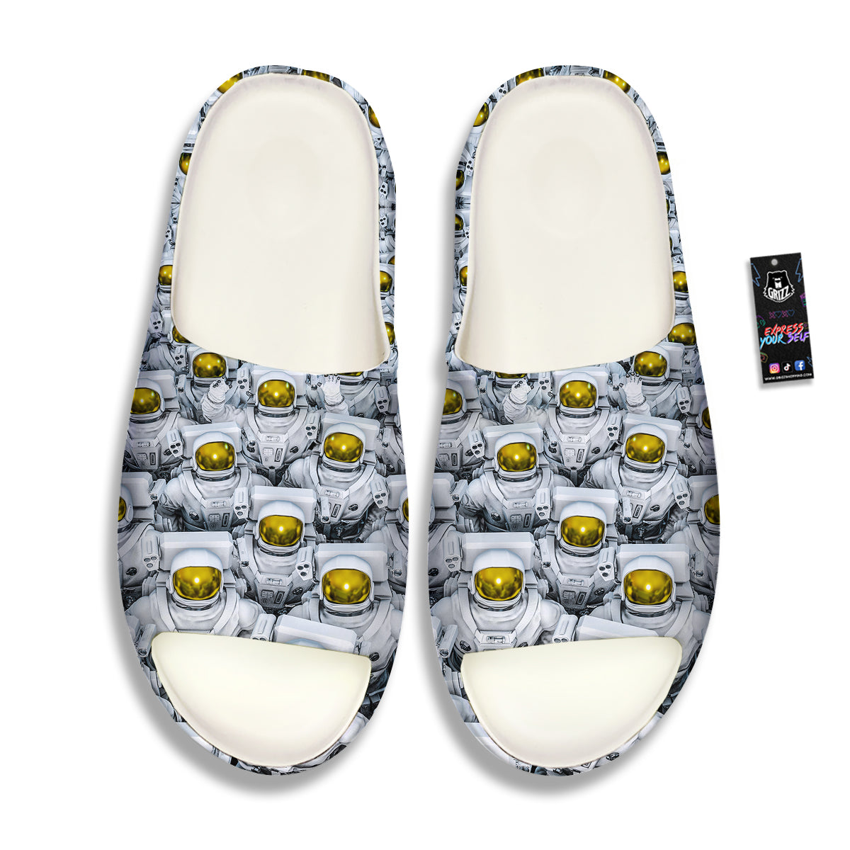 Astronauts Group Print Sandals-grizzshop
