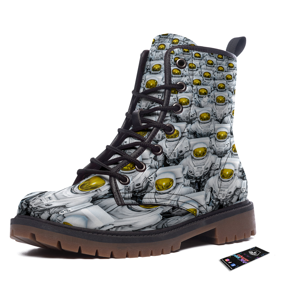 Astronauts Group Print Work Boots-grizzshop