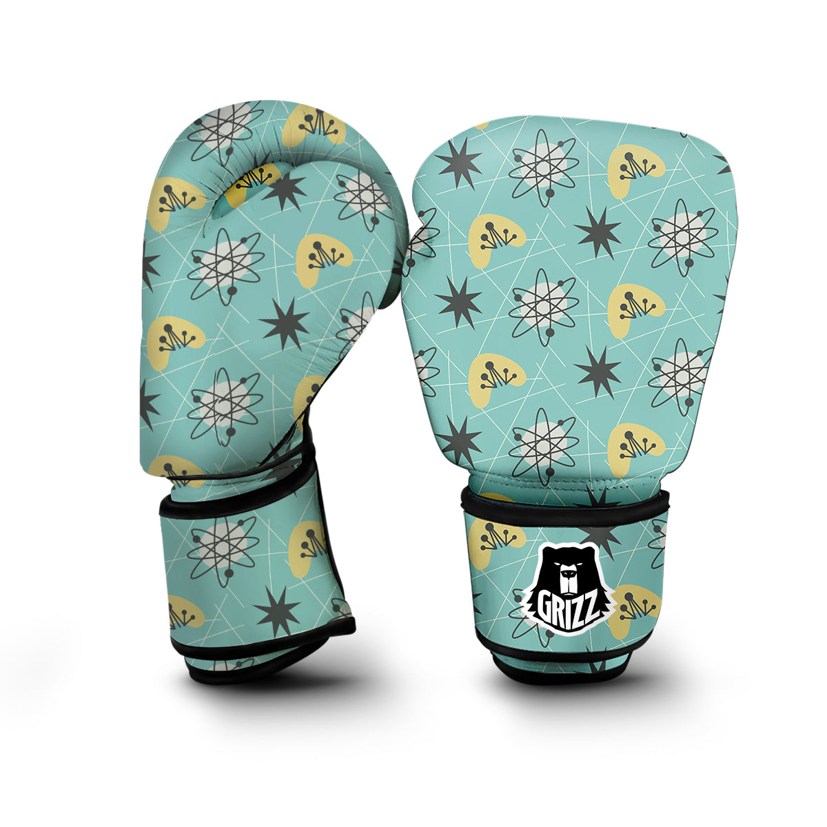 Atom Science Pattern Print Boxing Gloves-grizzshop