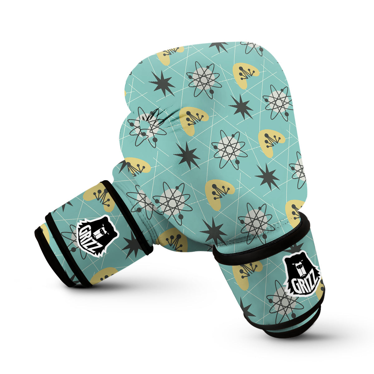 Atom Science Pattern Print Boxing Gloves-grizzshop