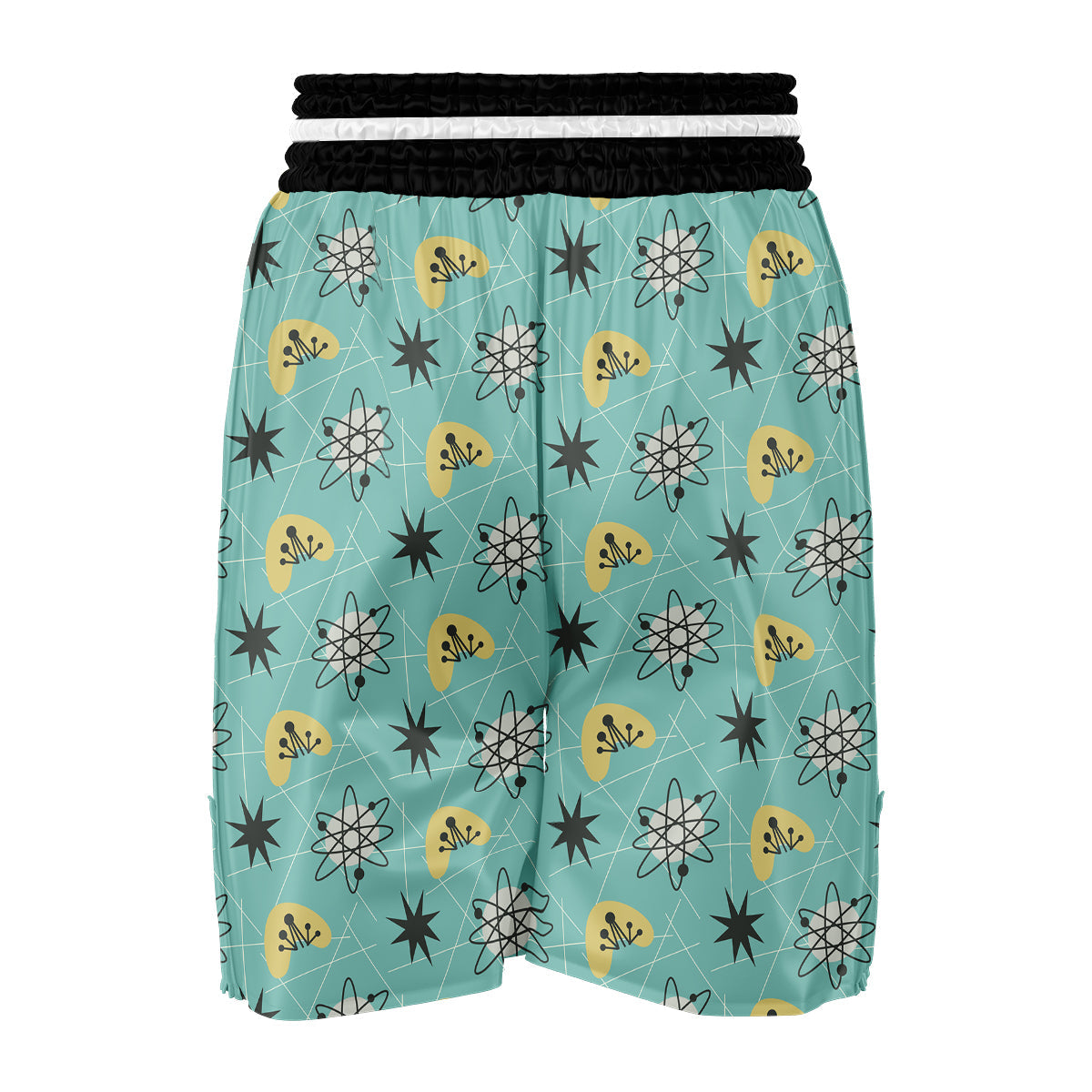Atom Science Pattern Print Boxing Shorts-grizzshop