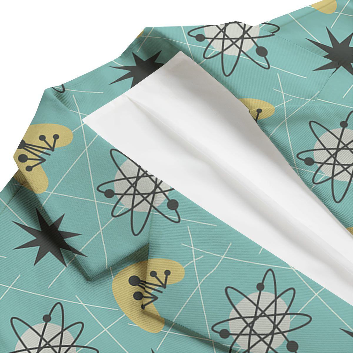 Atom Science Pattern Print Men's Blazer-grizzshop