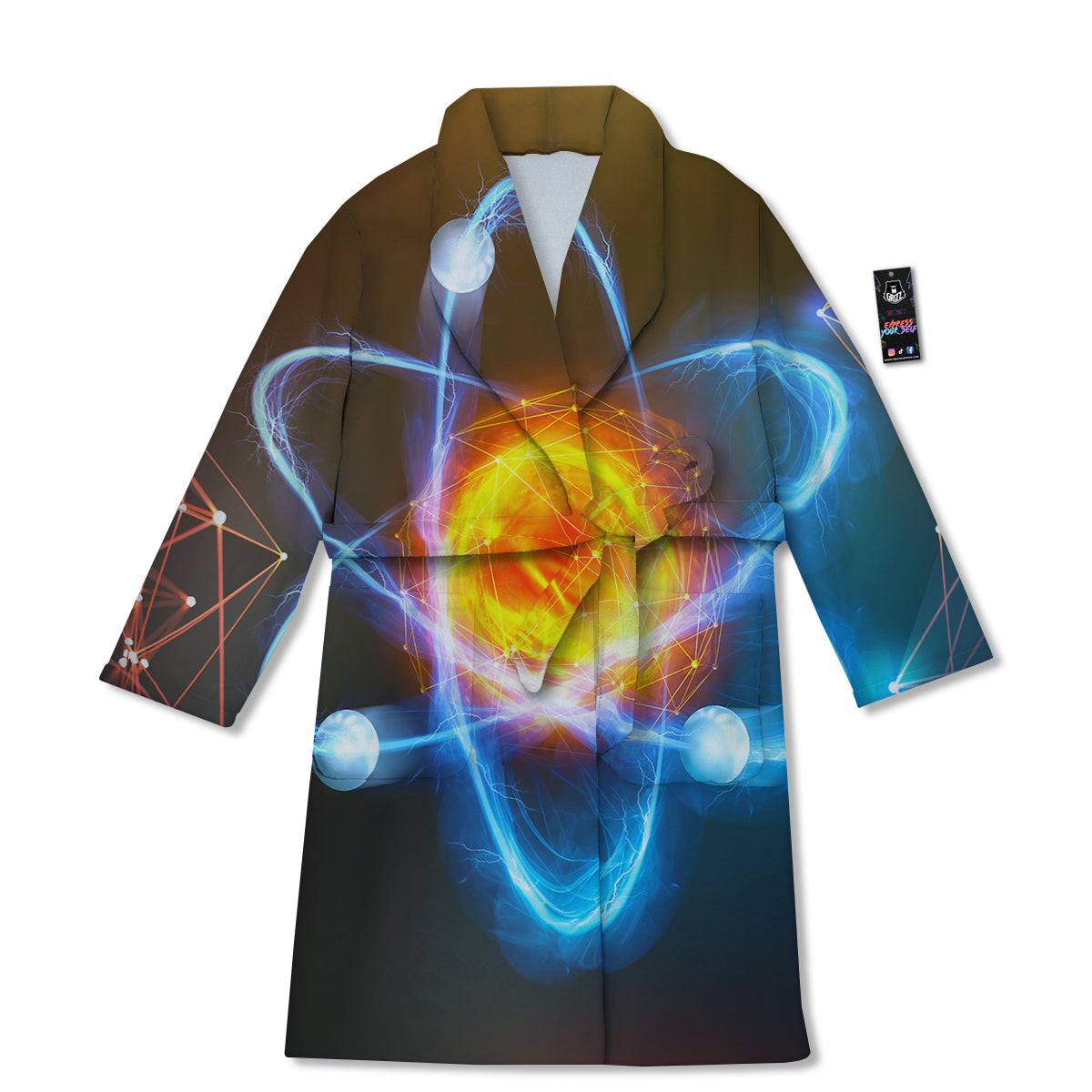 Atomic Structure Print Bathrobe-grizzshop