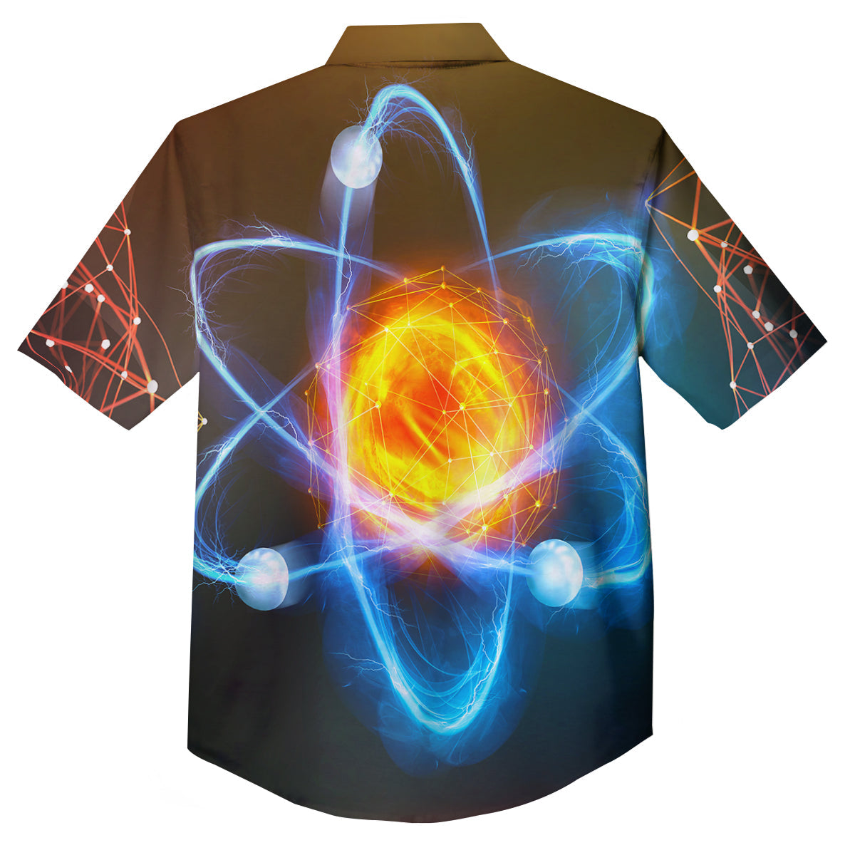 Atomic Structure Print Button Up Shirt-grizzshop