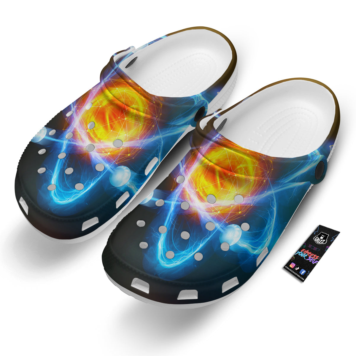 Atomic Structure Print Clog-grizzshop