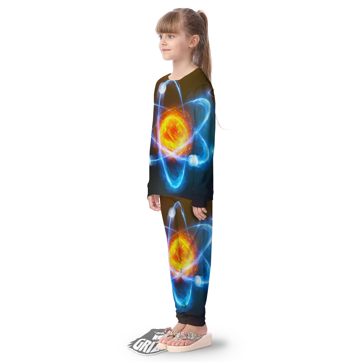 Atomic Structure Print Kid's Pajamas-grizzshop