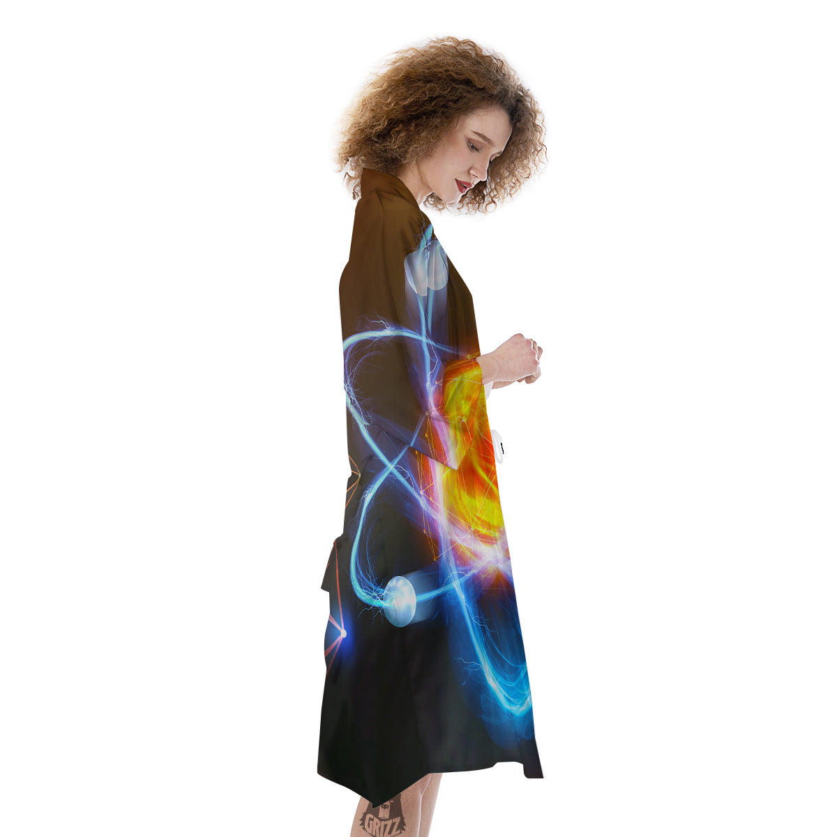 Atomic Structure Print Kimono-grizzshop
